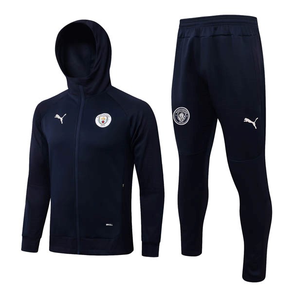 Chandal Con Capucha Manchester City 2022-2023 Azul Oscuro